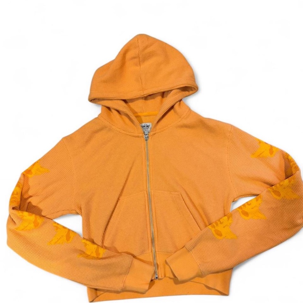 Boys Lie Where It All Begins Waffle Knit Zip Up Hoodie